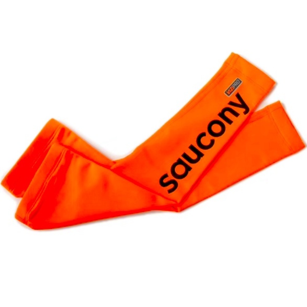 Brand New Saucony High Viz Orange Arm Warmers